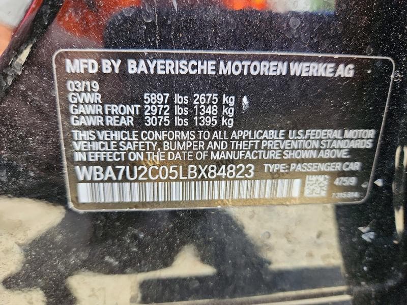 2020 BMW 750 XI 12