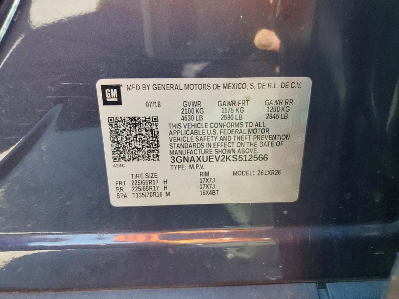 2019 CHEVROLET EQUINOX LT 13