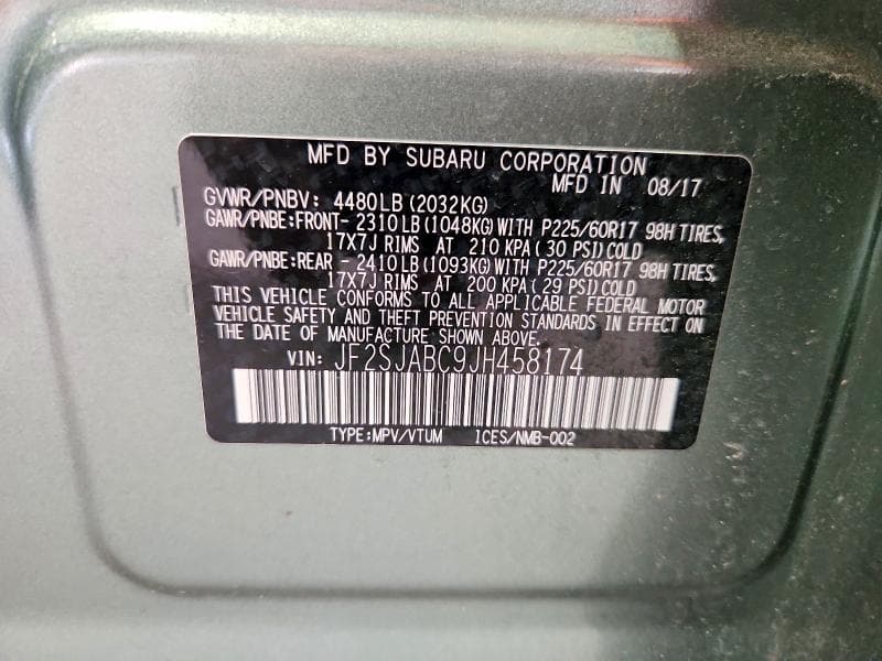 2018 SUBARU FORESTER 2.5I 14