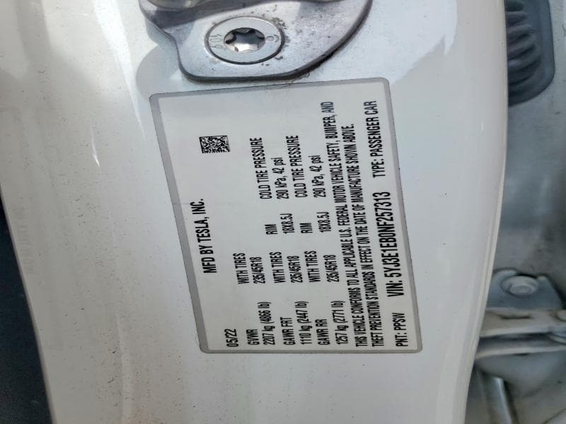 2022 TESLA MODEL 3 12