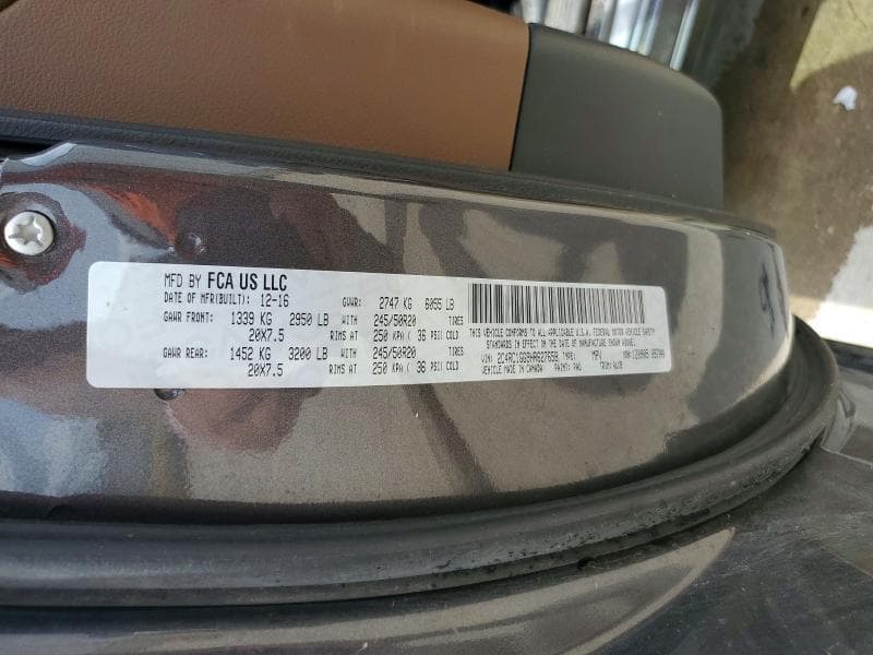 2017 CHRYSLER PACIFICA LIMITED 13