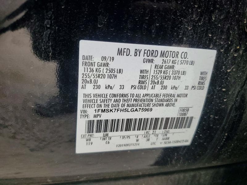 2020 FORD EXPLORER LIMITED 13