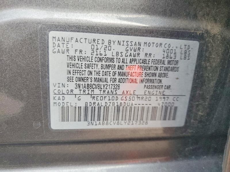 2020 NISSAN SENTRA 12