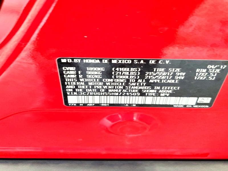 2017 HONDA HR-V EX 13