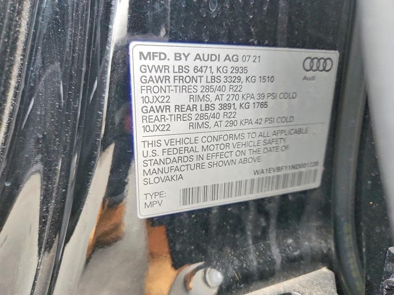 2022 AUDI Q8 PREMIUM PLUS S-LINE 13