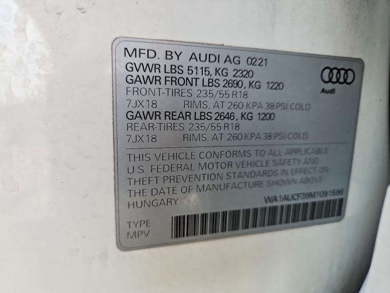 2021 AUDI Q3 PREMIUM 40 13