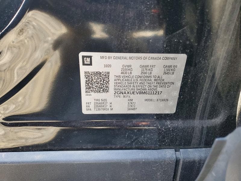 2021 CHEVROLET EQUINOX LT 13