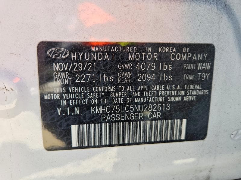 2022 HYUNDAI IONIQ SE 12