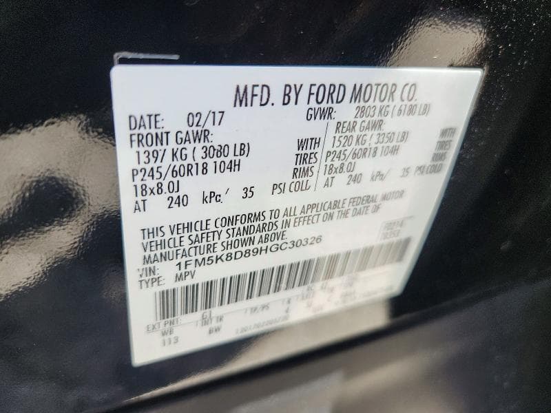 2017 FORD EXPLORER XLT 12