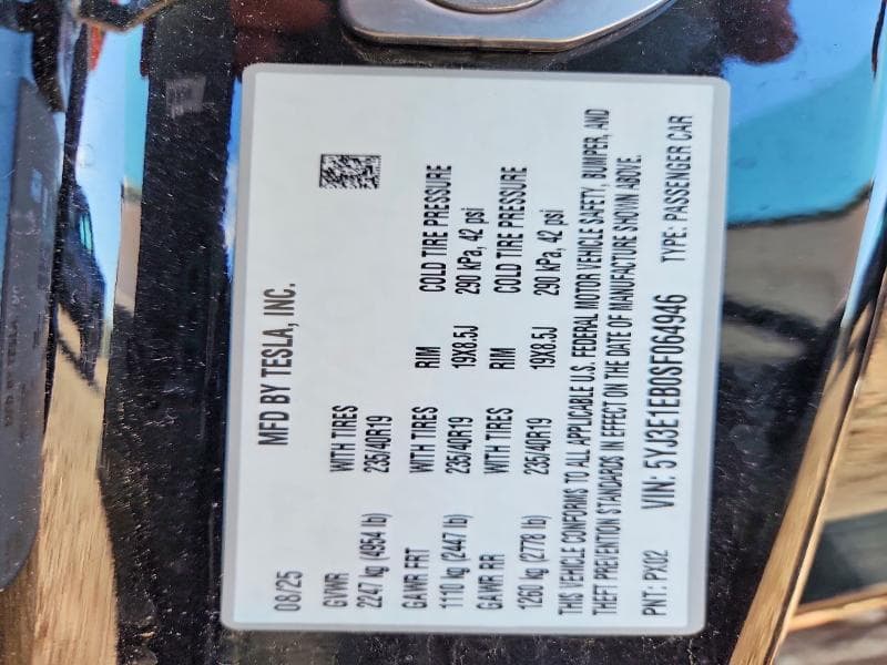 2025 TESLA MODEL 3 12