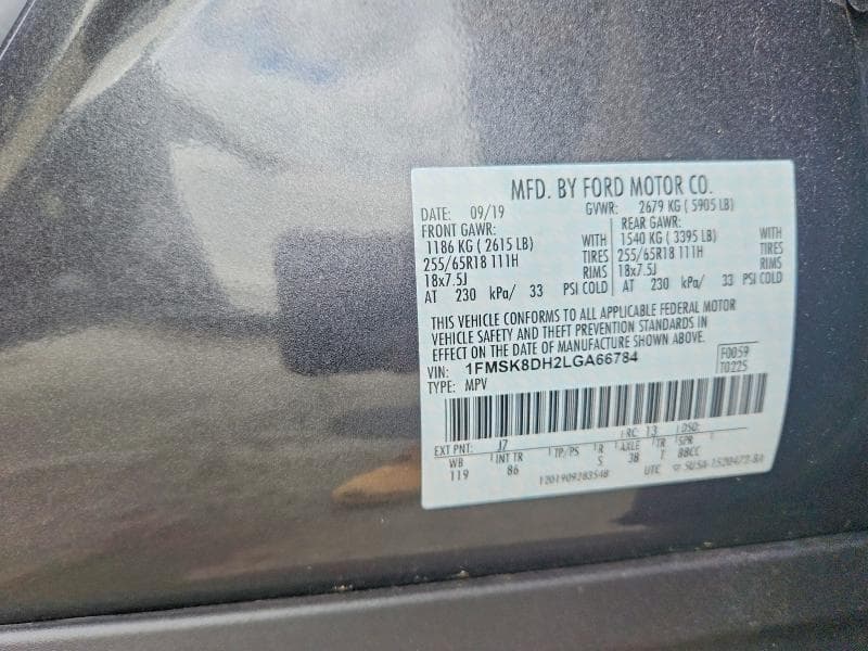 2020 FORD EXPLORER XLT 14