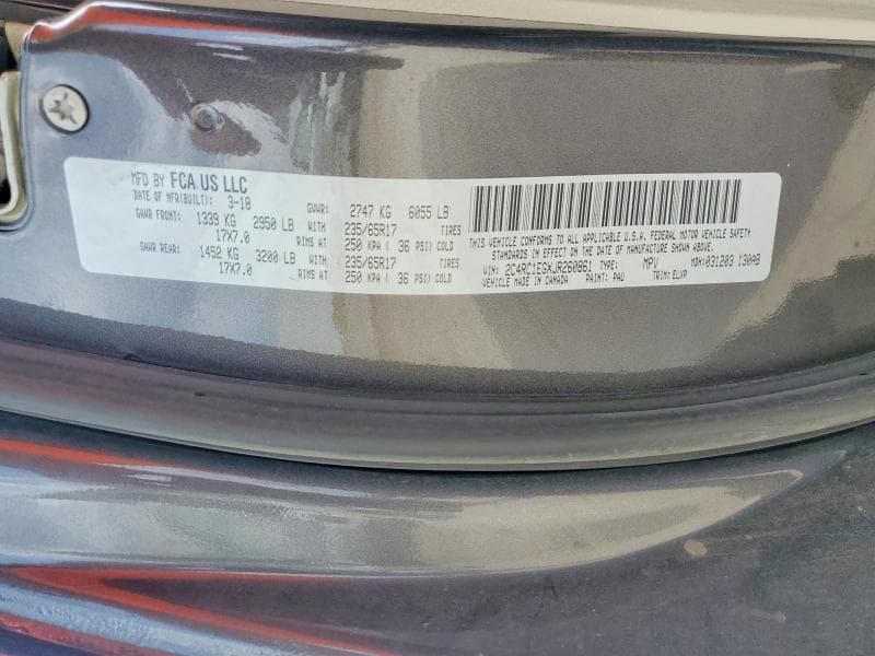2018 CHRYSLER PACIFICA TOURING L PLUS 13