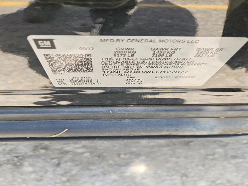 2018 CHEVROLET TRAVERSE LT 13