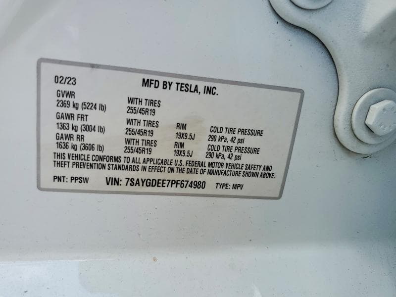 2023 TESLA MODEL Y 12