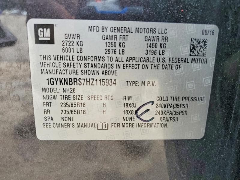2017 CADILLAC XT5 LUXURY 14
