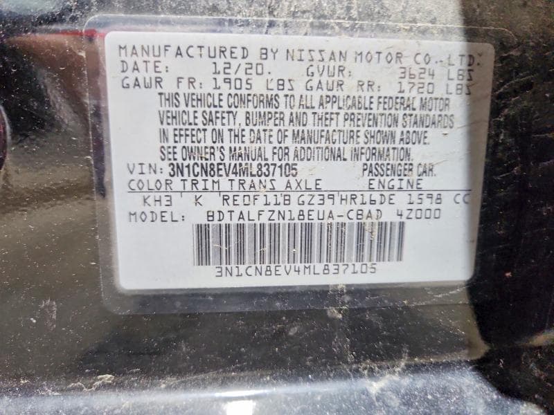 2021 NISSAN VERSA SV 13