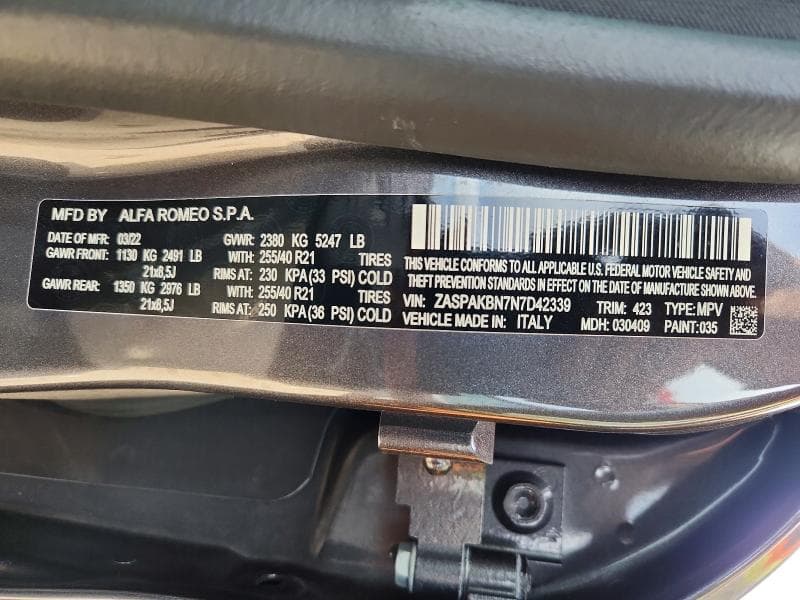 2022 ALFA ROMEO STELVIO TI/TI SPORT 12