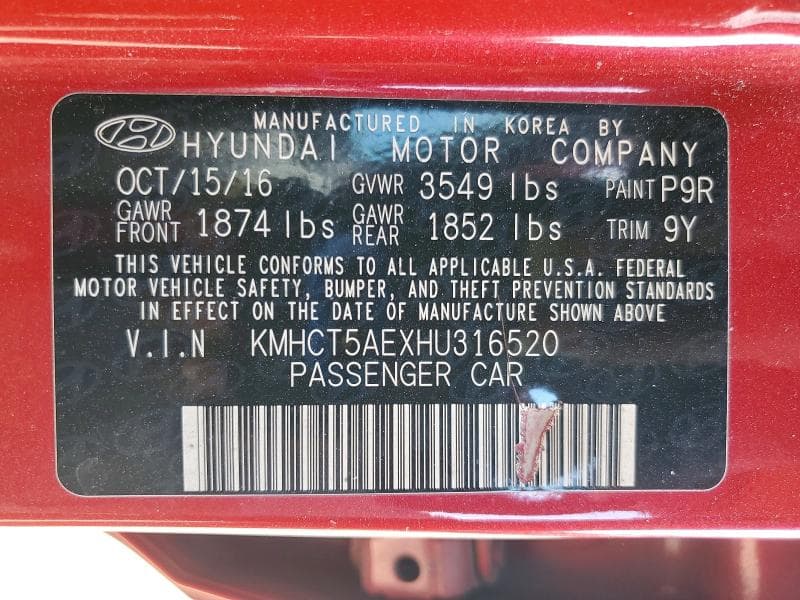 2017 HYUNDAI ACCENT SE 12