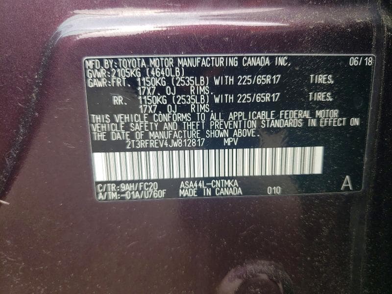 2018 TOYOTA RAV4 XLE 14