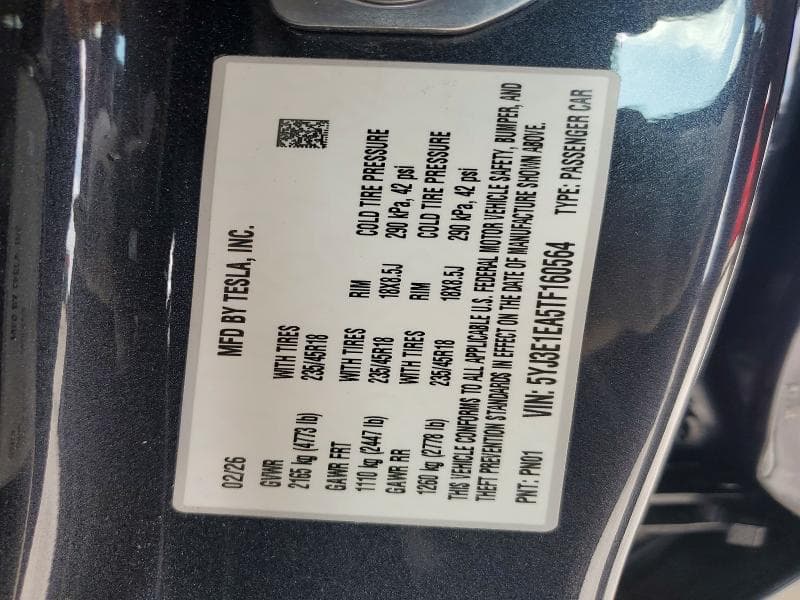 2026 TESLA MODEL 3 14