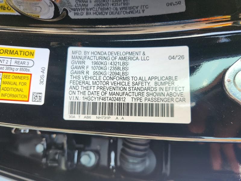 2026 HONDA ACCORD SE 12