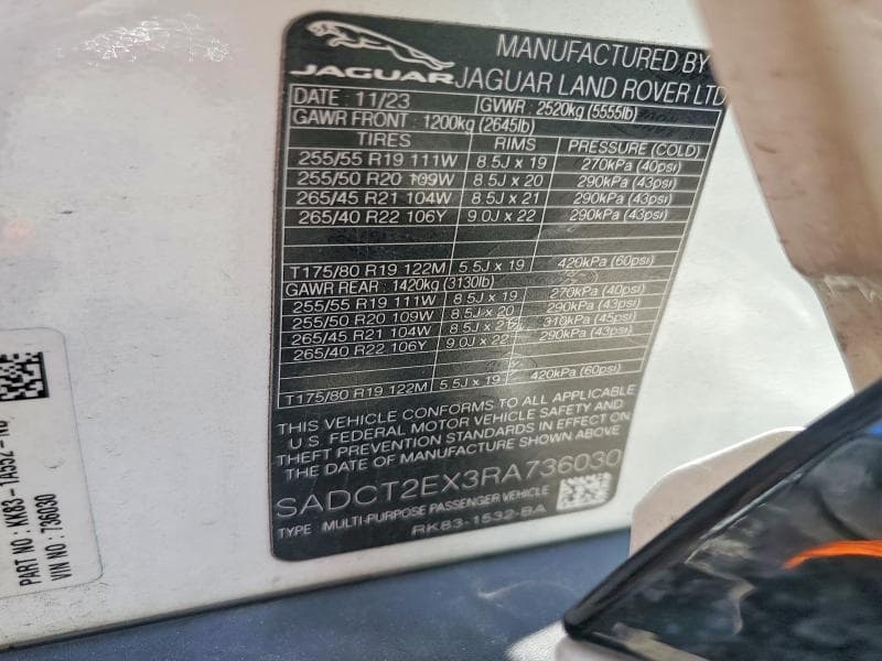 2024 JAGUAR F-PACE R-DYNAMIC S 13