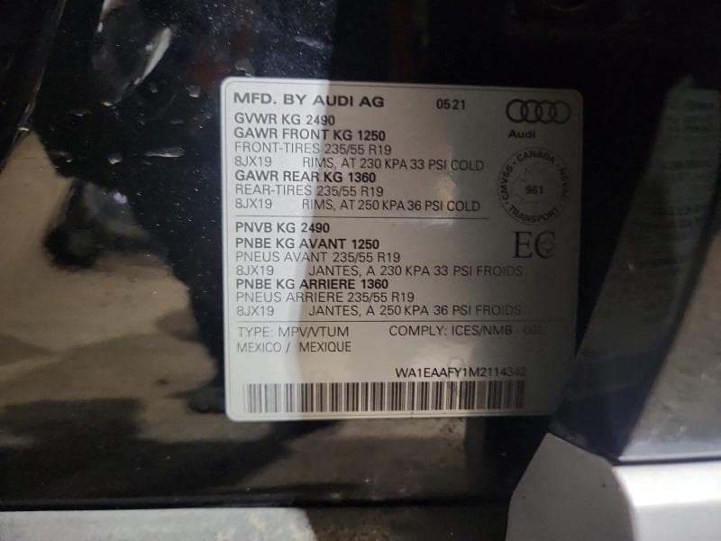 2021 AUDI Q5 PROGRESSIV 14