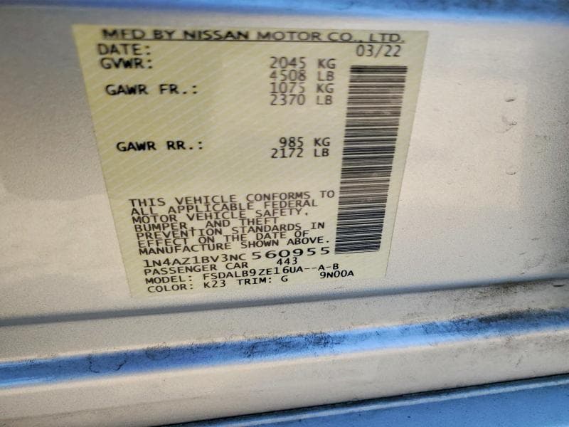 2022 NISSAN LEAF S 13