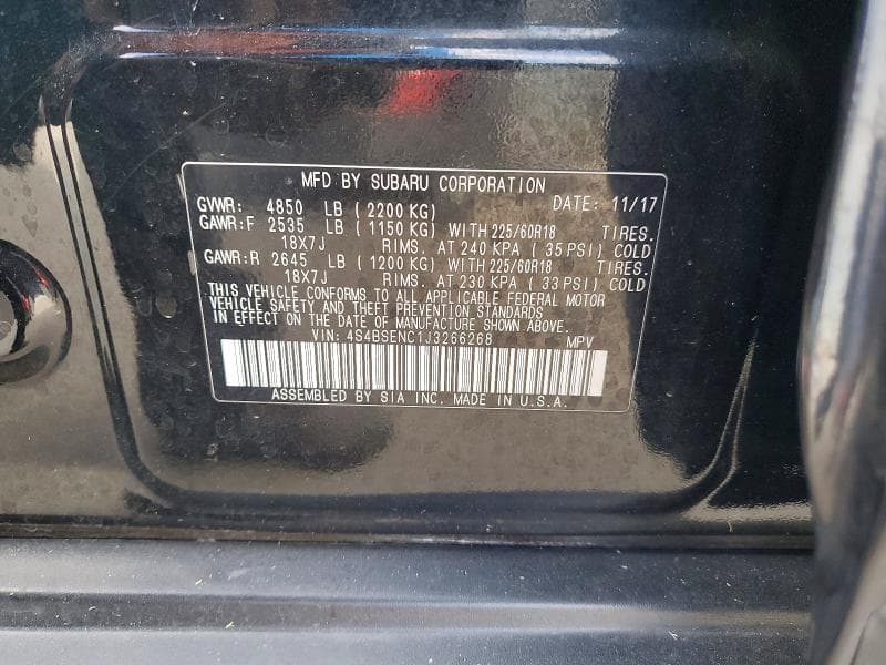2018 SUBARU OUTBACK 3.6R LIMITED 13