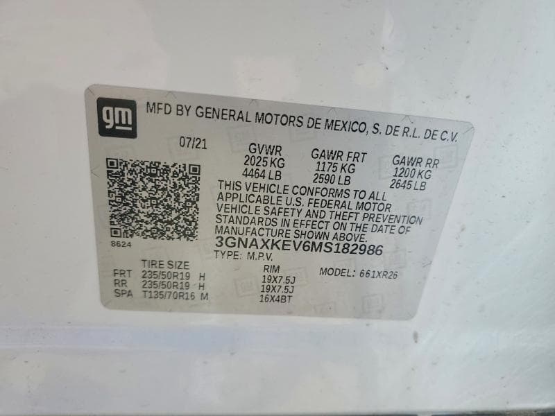 2021 CHEVROLET EQUINOX LT 13