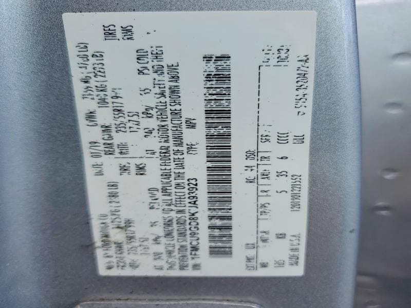 2019 FORD ESCAPE SE 13