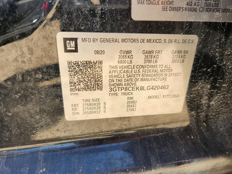2020 GMC SIERRA C1500 ELEVATION 12