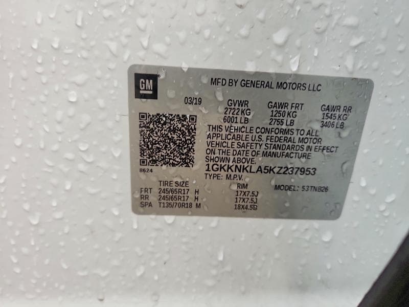 2019 GMC ACADIA SLE 13