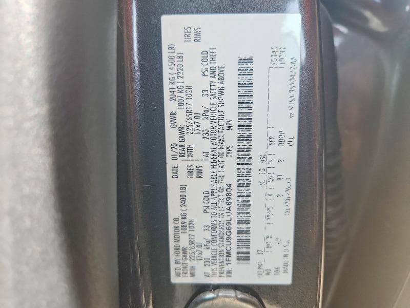 2020 FORD ESCAPE SE 14