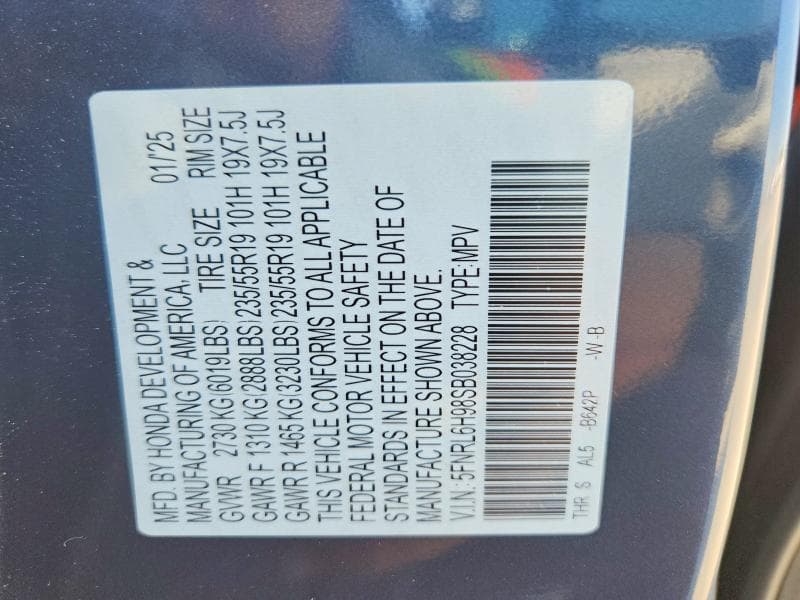 2025 HONDA ODYSSEY ELITE 14