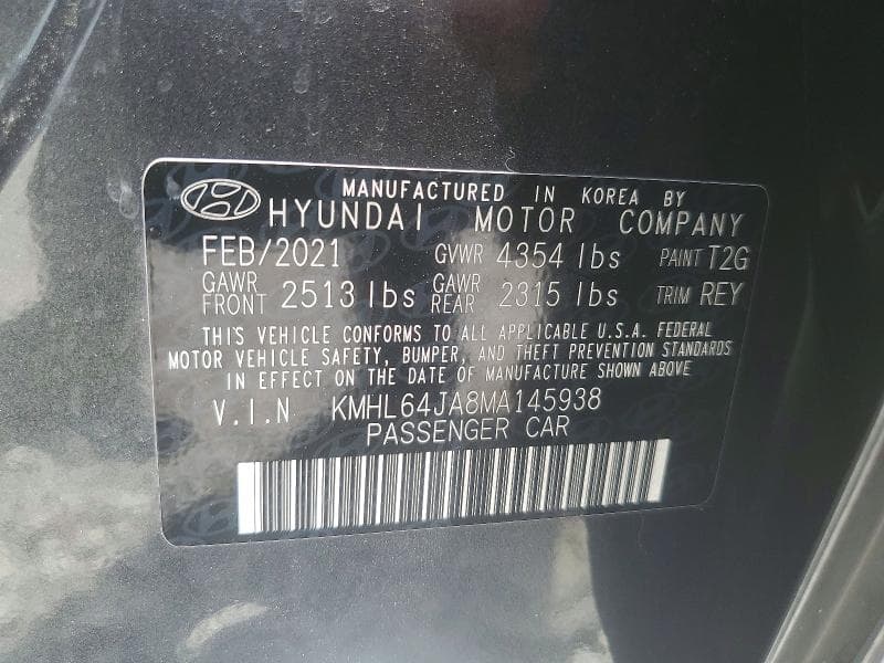 2021 HYUNDAI SONATA SEL 12