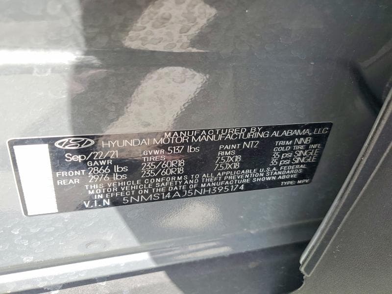 2022 HYUNDAI SANTA FE SE 13