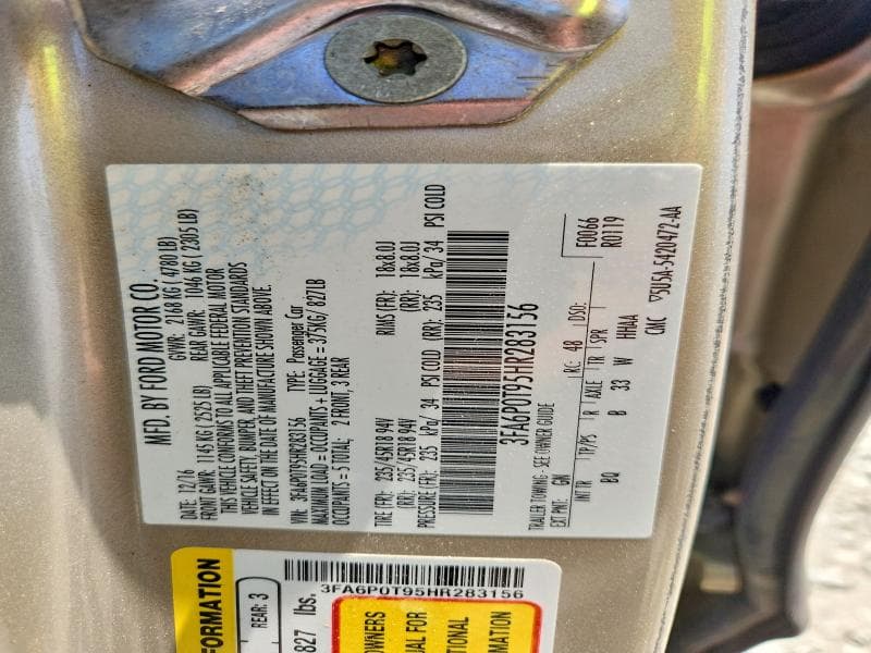2017 FORD FUSION SE 12