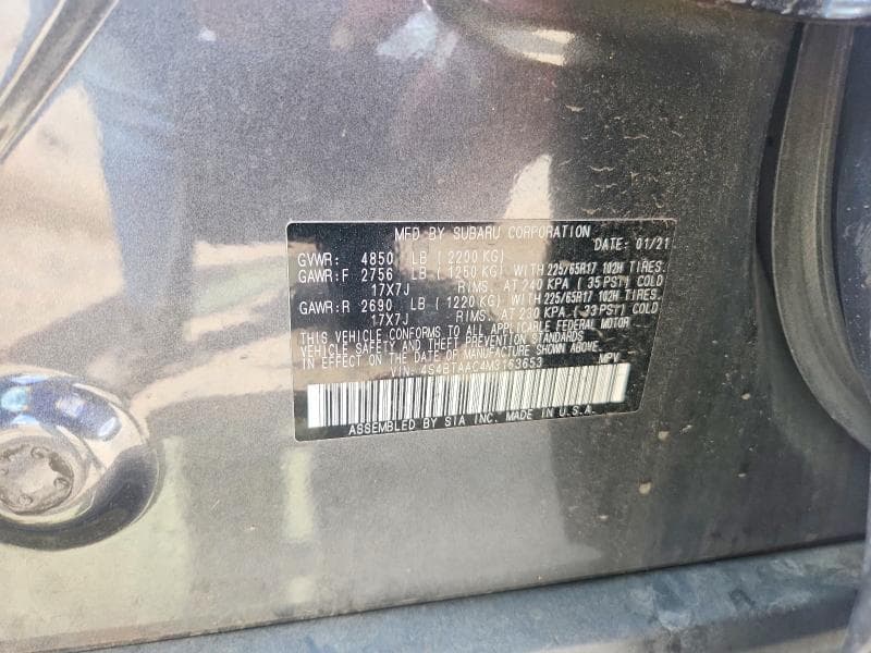 2021 SUBARU OUTBACK 12