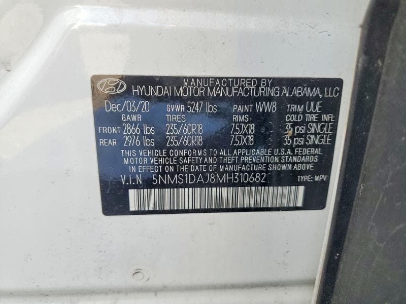 2021 HYUNDAI SANTA FE SE 14