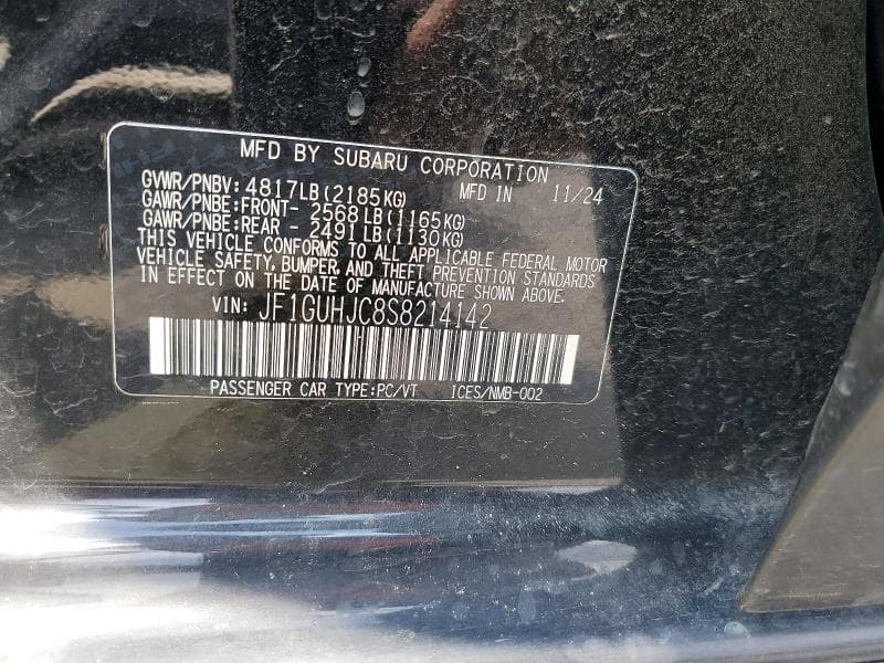2025 SUBARU IMPREZA RS 12