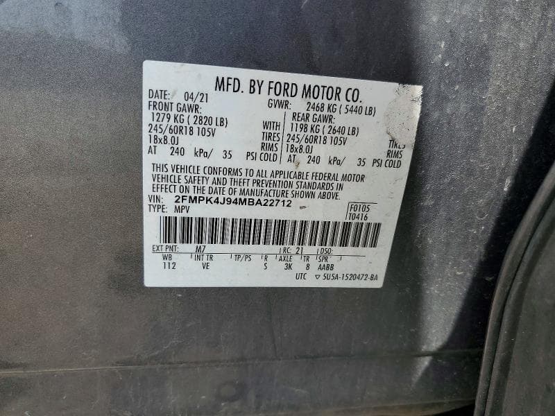 2021 FORD EDGE SEL 13