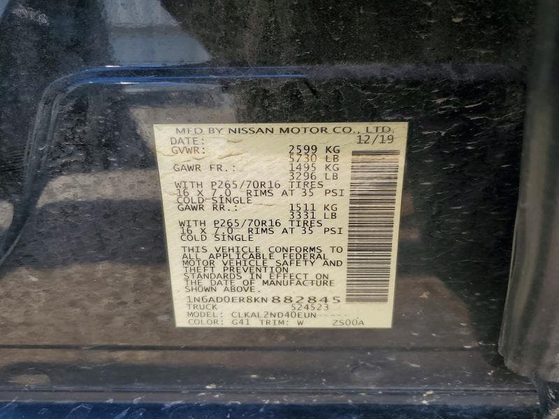 2019 NISSAN FRONTIER SV 13