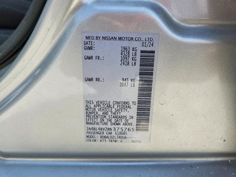 2024 NISSAN ALTIMA S 12