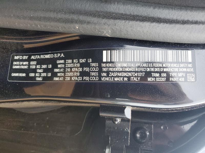 2022 ALFA ROMEO STELVIO TI 13