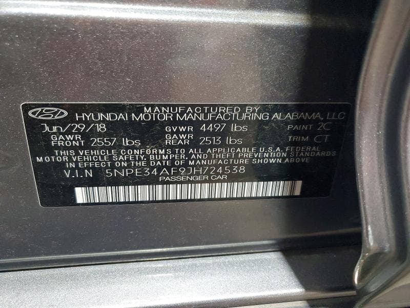 2018 HYUNDAI SONATA SPORT+ 12