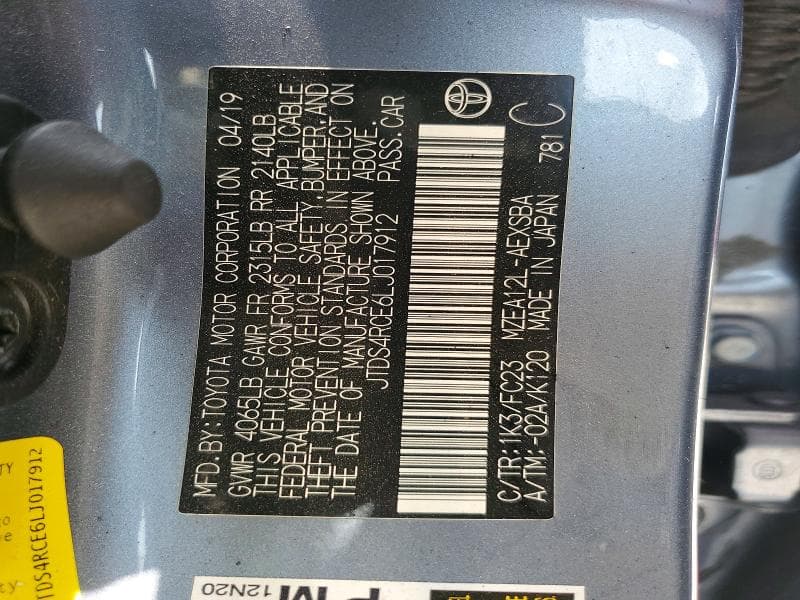 2020 TOYOTA COROLLA SE 13