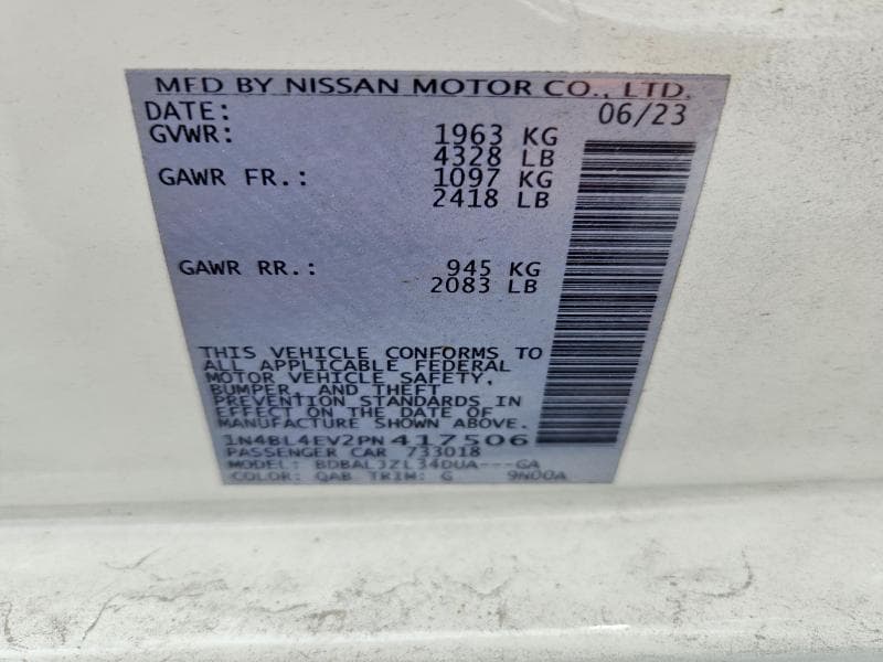 2023 NISSAN ALTIMA SL 13