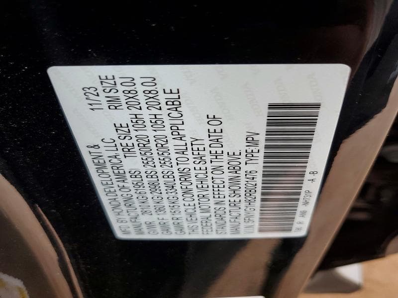 2024 HONDA PILOT ELITE 12