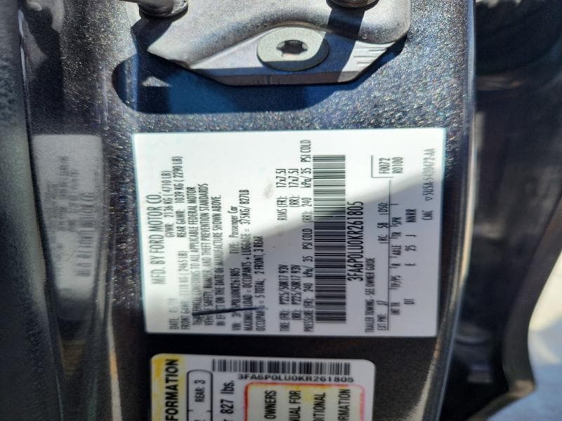 2019 FORD FUSION SE 12